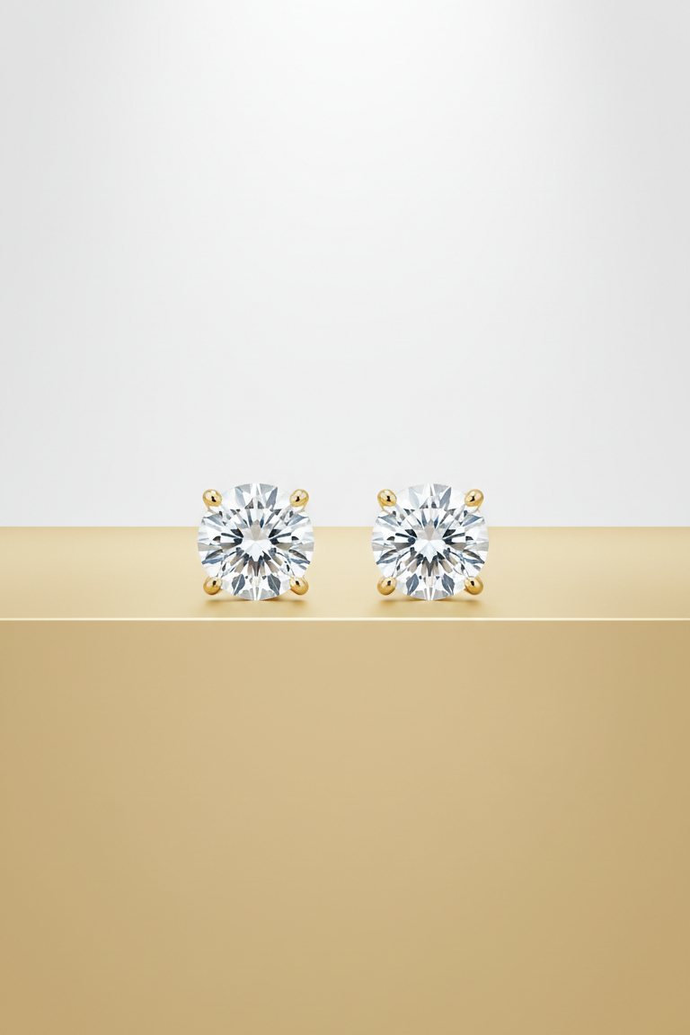 Classic Diamond Stud Earrings